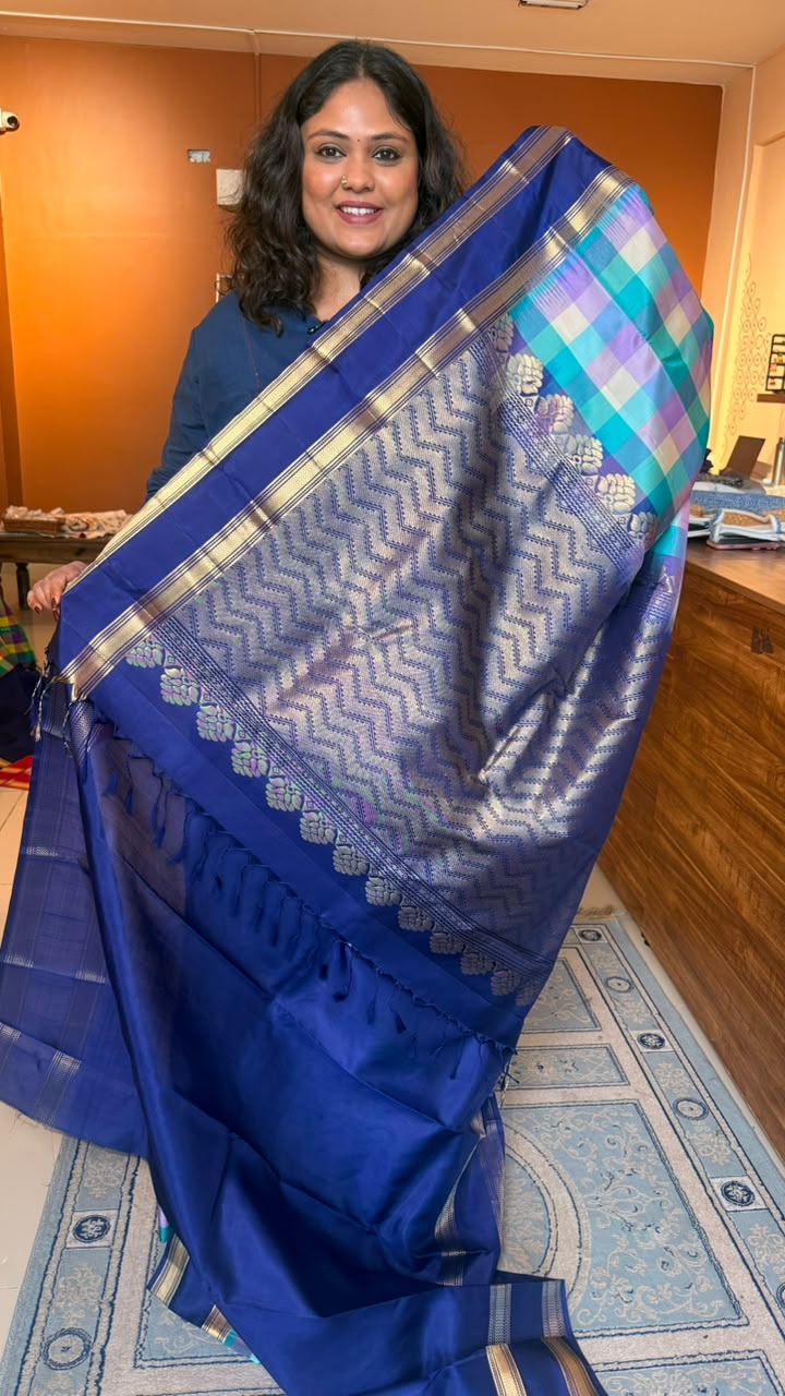 Pure Soft Silk Paalum Pazhamum Kattam Saree -04-10-01-01 (SHOBANA)