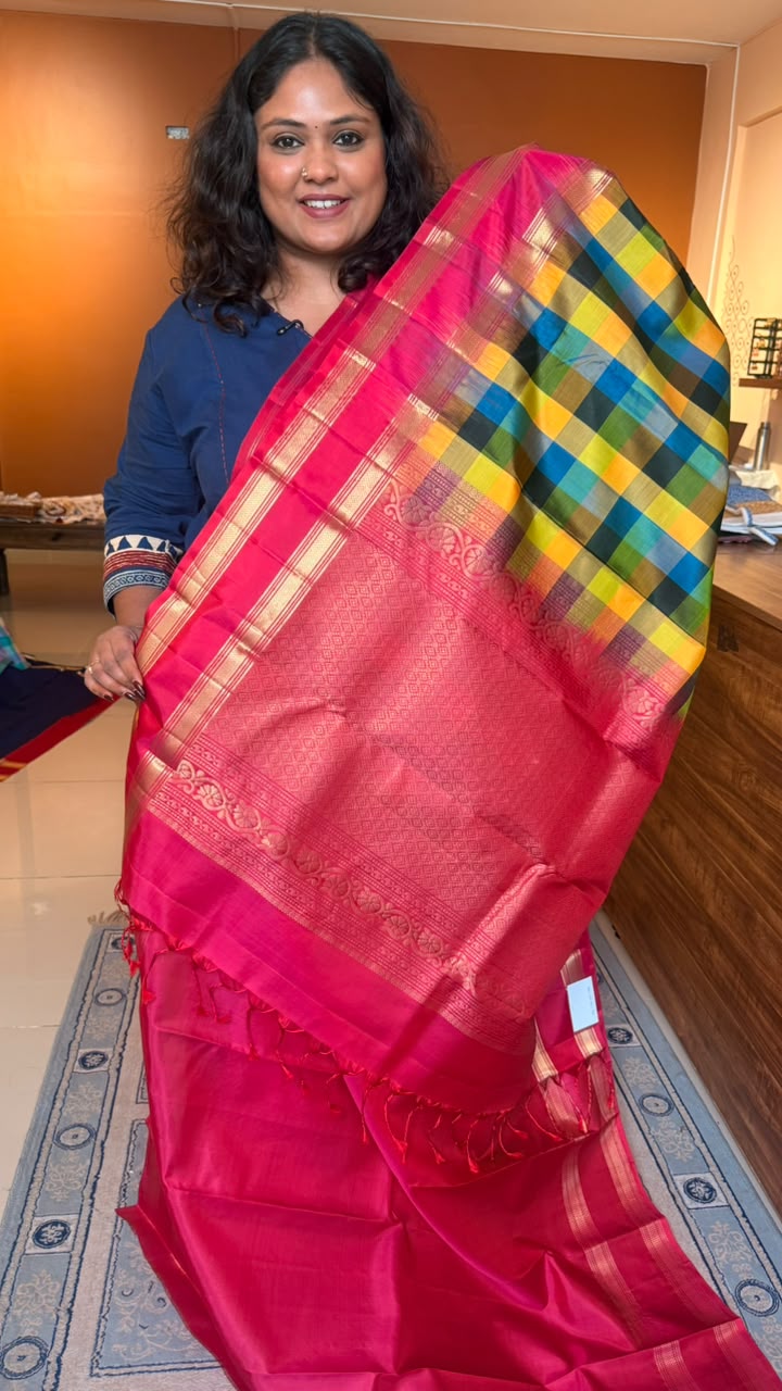 Pure Soft Silk Paalum Pazhamum Kattam Saree -04-10-01-02 (PADMINI)