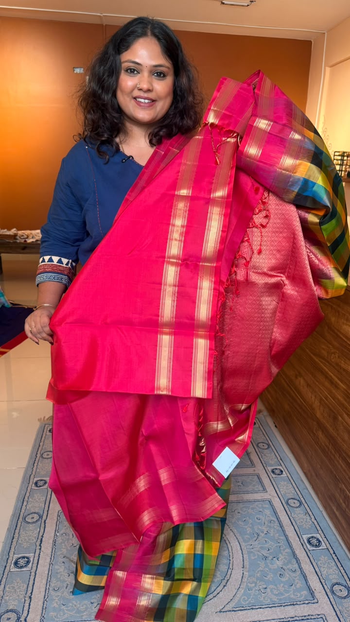 Pure Soft Silk Paalum Pazhamum Kattam Saree -04-10-01-02 (PADMINI)