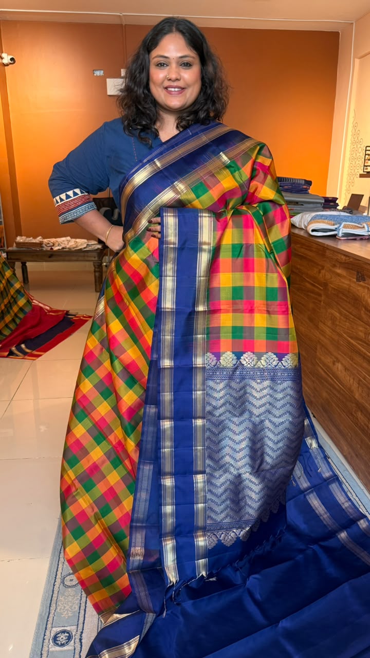 Pure Soft Silk Paalum Pazhamum Kattam Saree -04-10-01-06 (RANGANAYAKI)