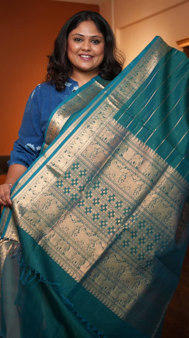 Masterpiece Kanchivaram Pure Silk Cotton Saree -01-10-05-09 (ANDAL)