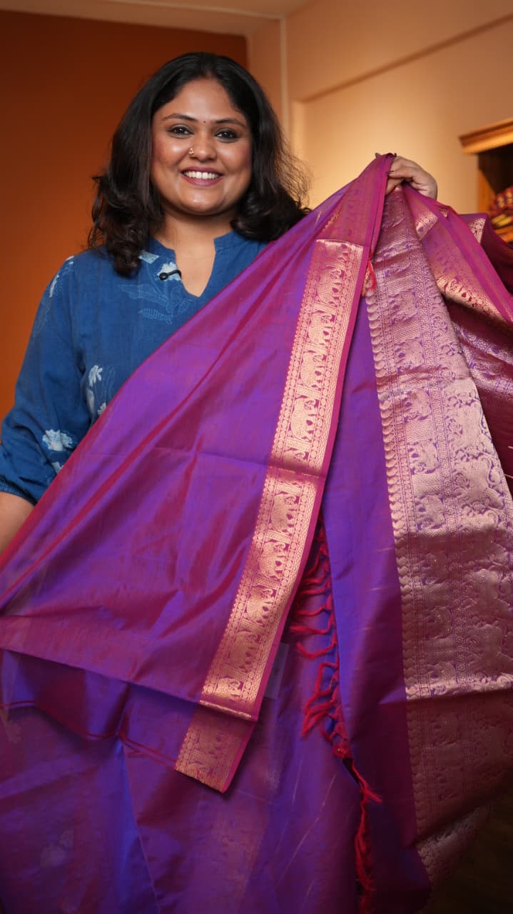 Masterpiece Kanchivaram Pure Silk Cotton Saree -01-10-05-05 (NITHYAKALYANI)