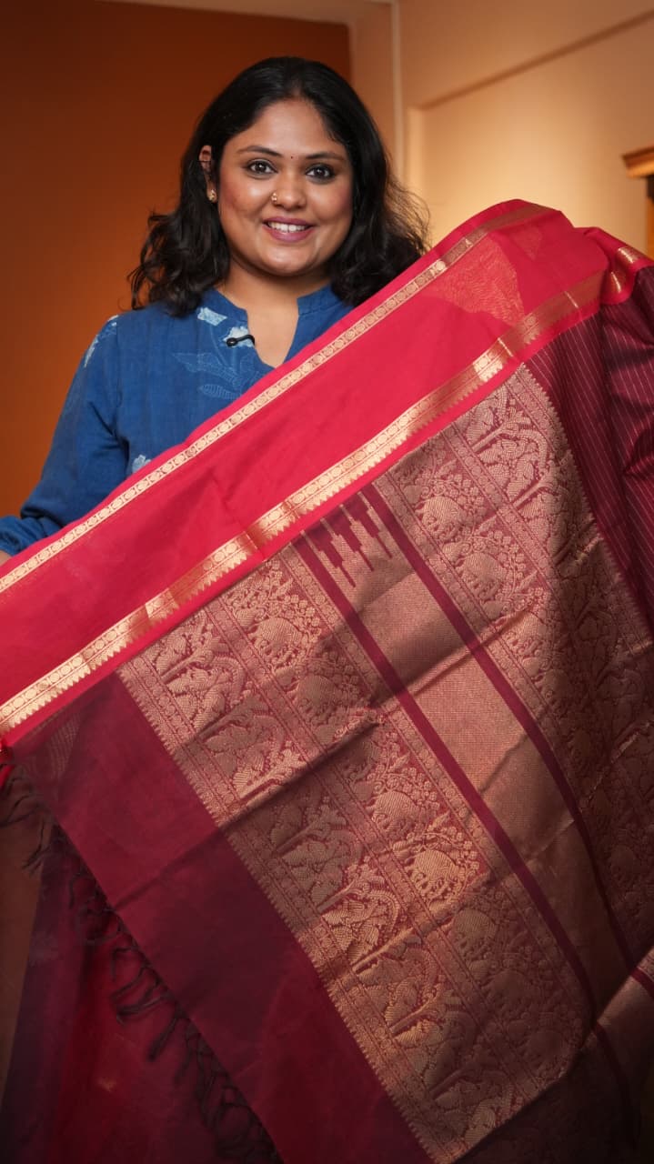 Masterpiece Kanchivaram Pure Silk Cotton Saree -01-10-02-05 (VATSALAKSHMI)