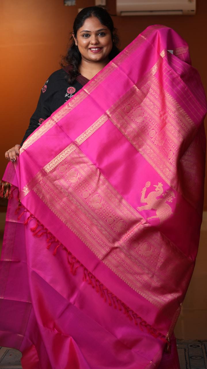 Masterpiece Kanchivaram Pure Silk Saree -01-10-12-02 (ONAGRACEAE)