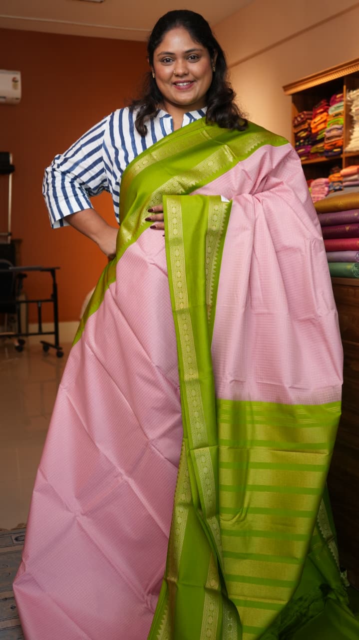 Kanchivaram Inspired Semi Silk Sarees -01-10-30-03 (PANJU MITTAI)