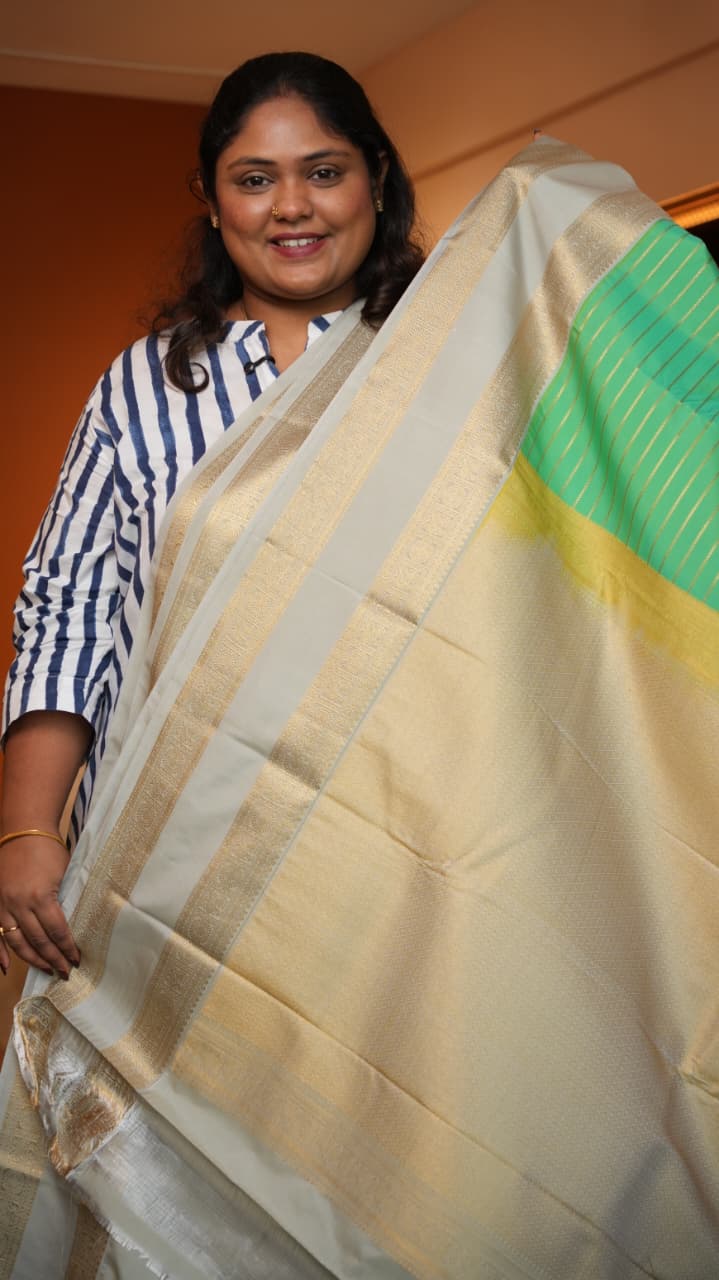 Kanchivaram Inspired Semi Silk Sarees -01-10-32-05 (TSAVORITE)