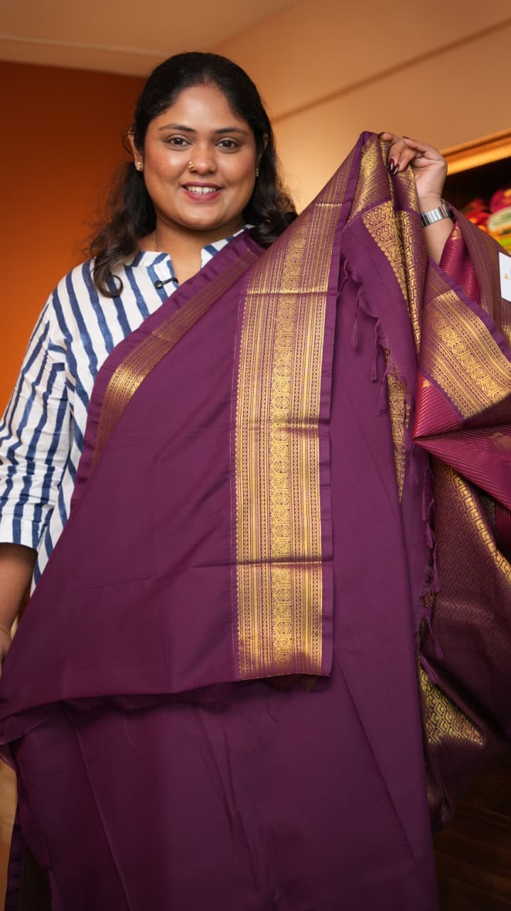 Kanchivaram Semi Silk Sarees -01-10-25-09 (ROSEFINCH)
