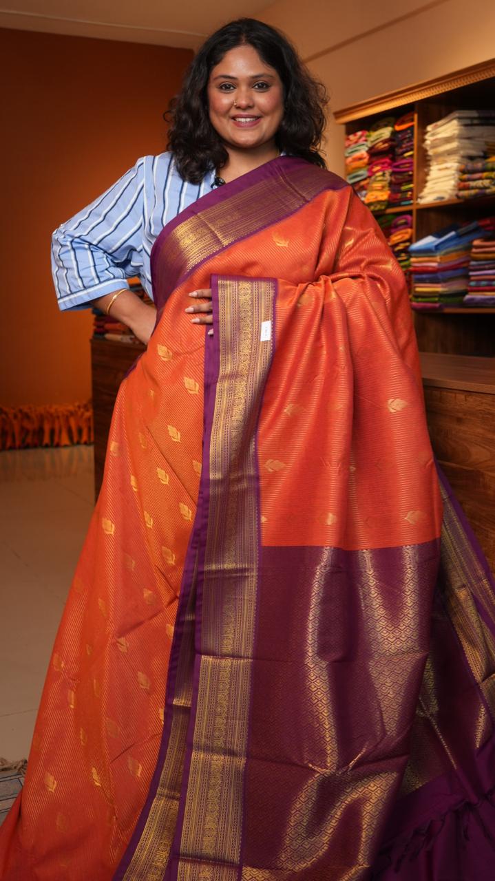 Kanchivaram Semi Silk Sarees -01-10-25-01 (ORIOLE)