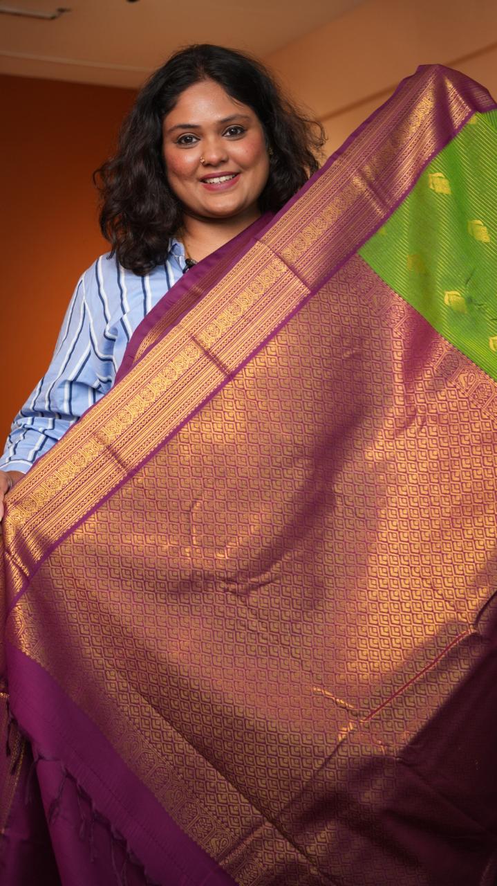 Kanchivaram Semi Silk Sarees -01-10-25-02 (MOLUCCELLA)
