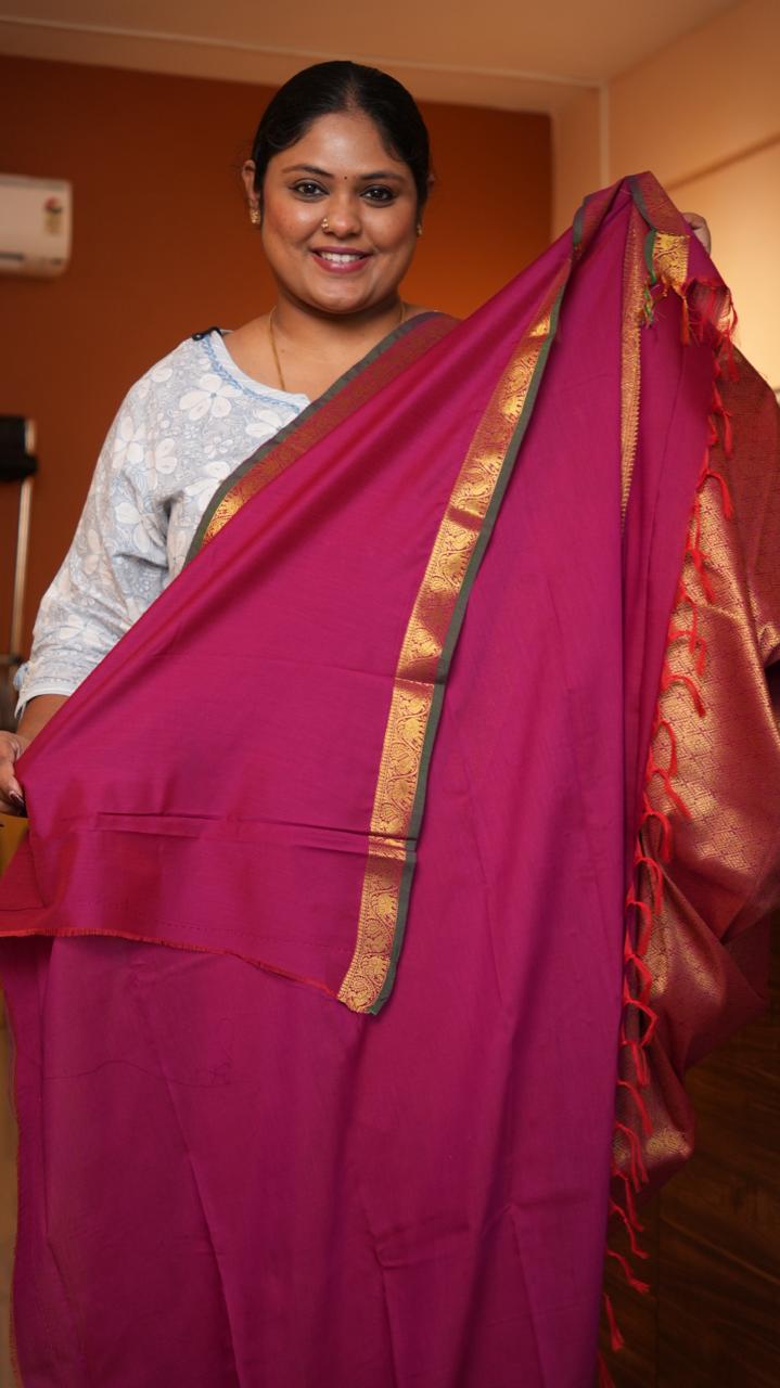 Semi Silk Vairaoosi Kili Bhutta Saree -01-10-24-07 (IXIA)
