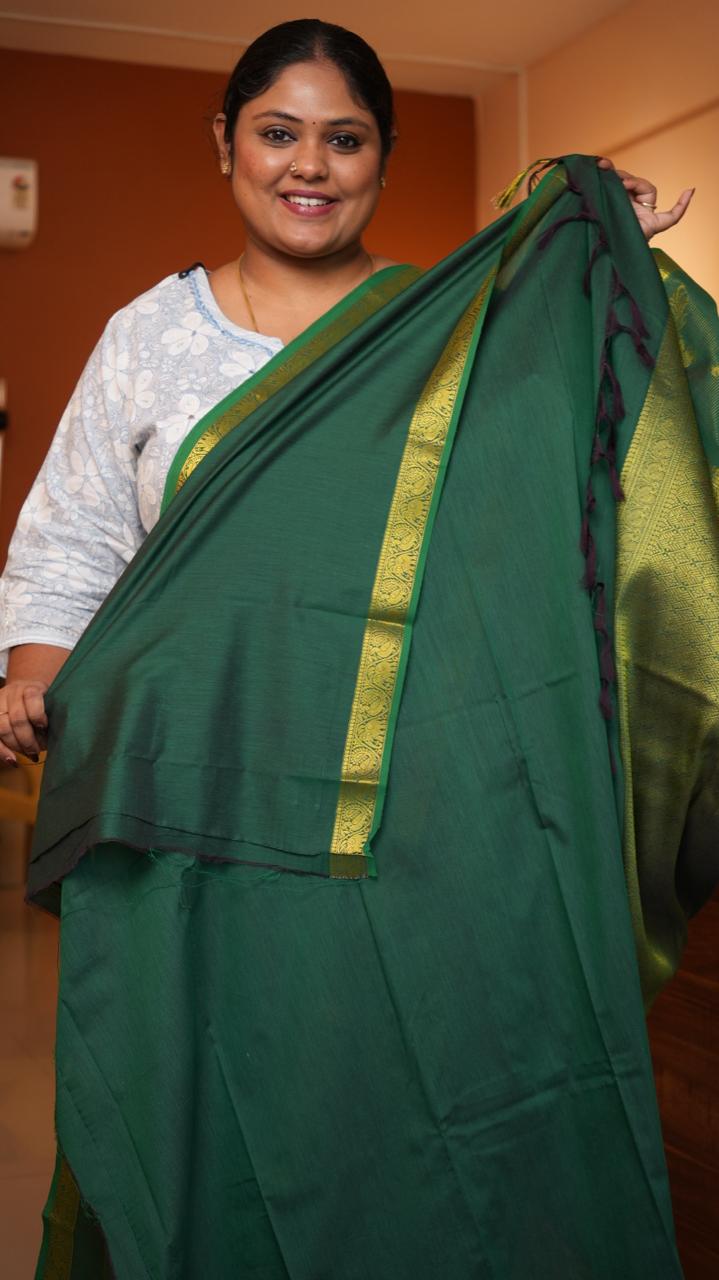 Semi Silk Vairaoosi Kili Bhutta Saree -01-10-24-09 (VIRIDIENNE)