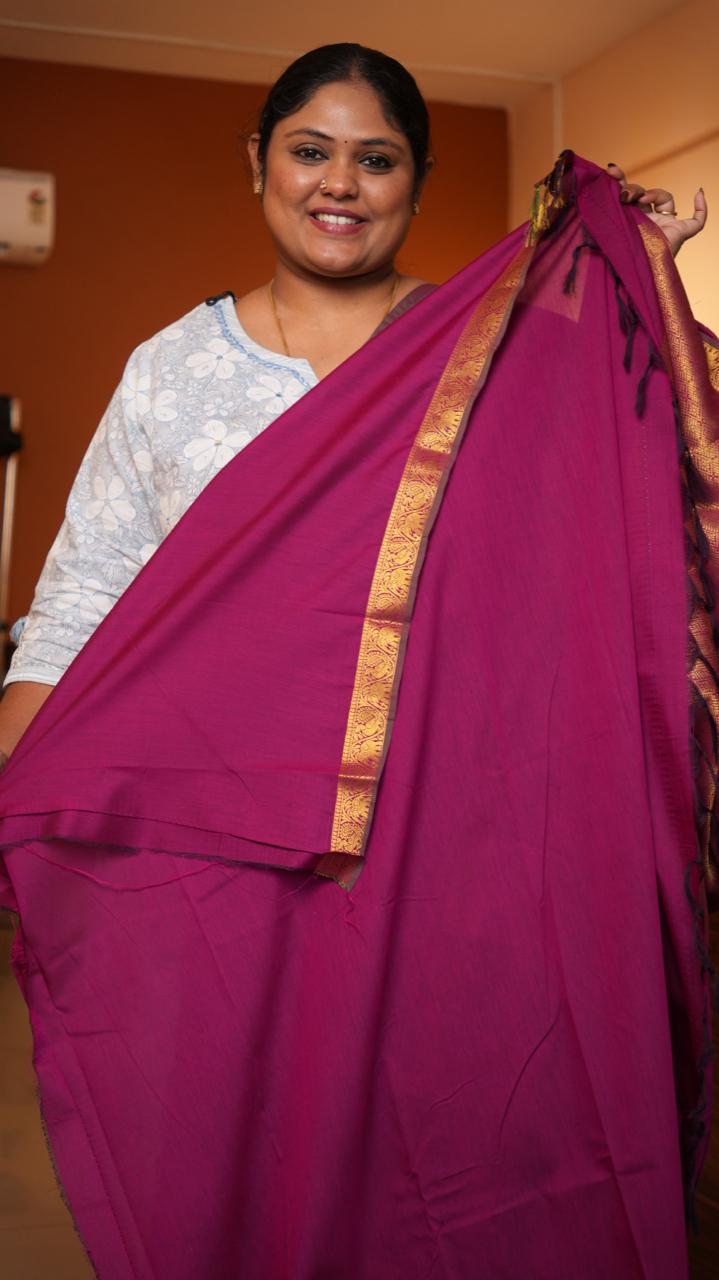 Semi Silk Vairaoosi Kili Bhutta Saree -01-10-24-08 (PHLOX)