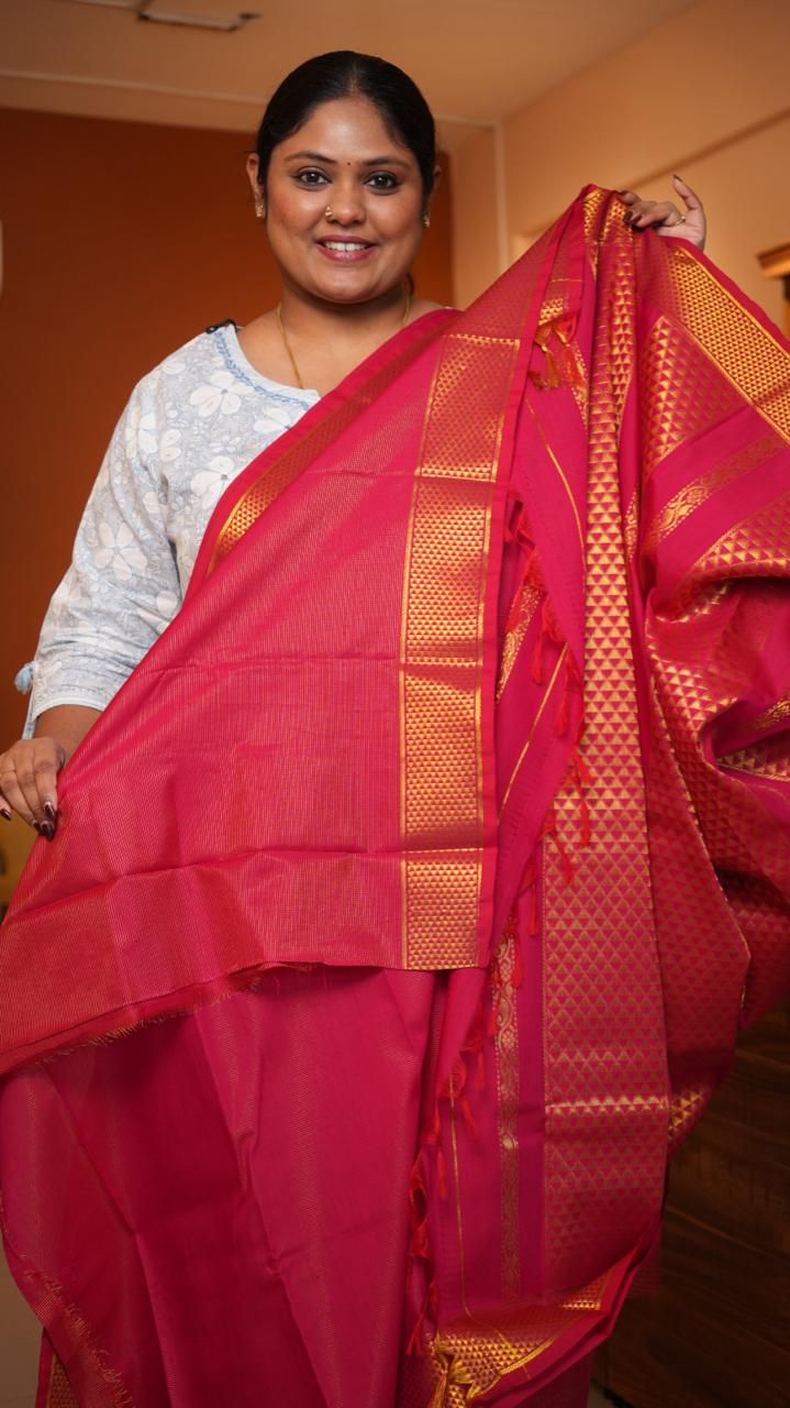 Semi Silk Vairaoosi Bhutta Saree -01-10-26-02 (RUBRA)