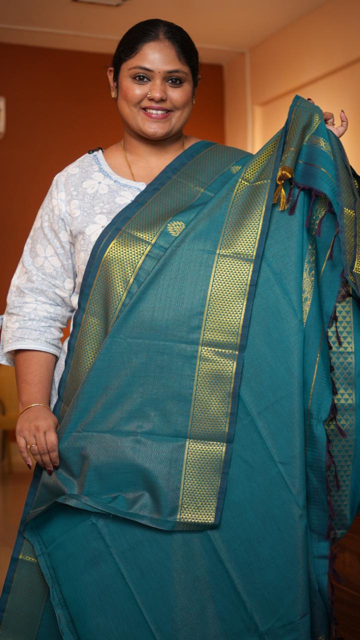 Semi Silk Vairaoosi Bhutta Saree -01-10-26-07 (TURCHINE)