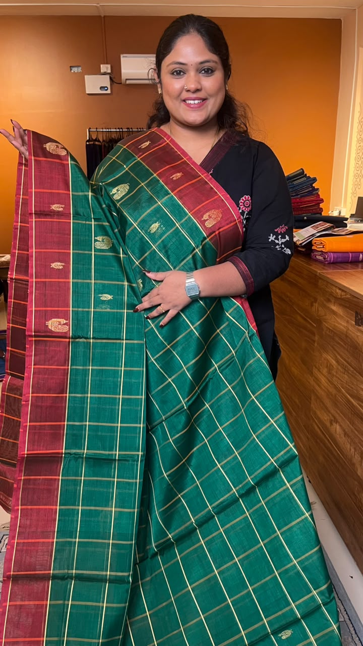 Devendra 10.5 Yards Madisar Kattam Saree -12-10B-10-10.5Y-01