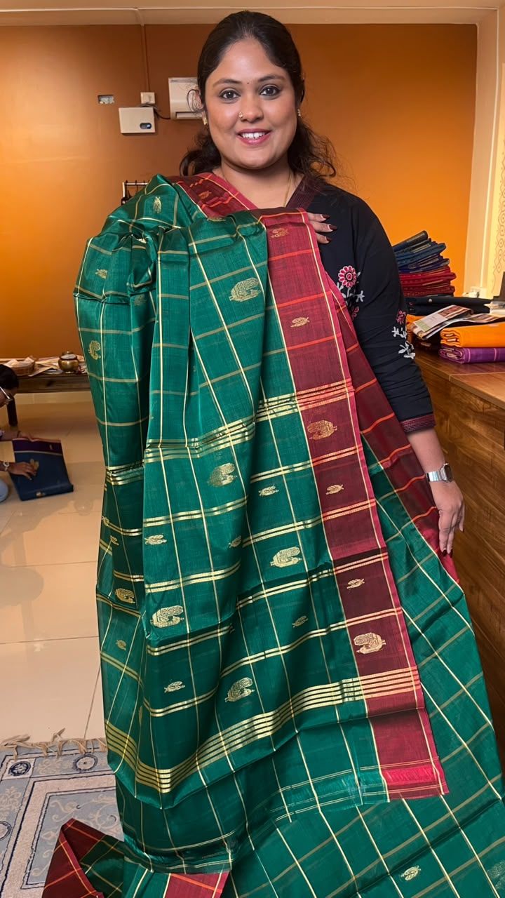 Devendra 10.5 Yards Madisar Kattam Saree -12-10B-10-10.5Y-01