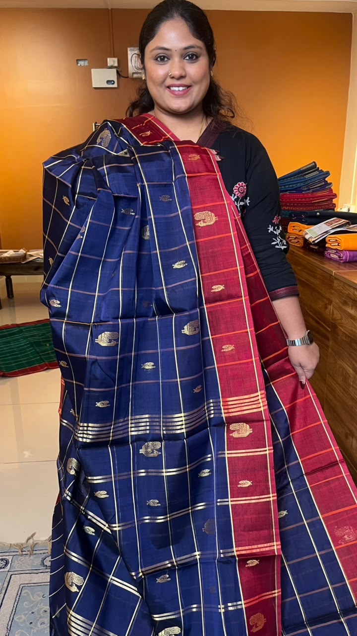 Devendra 10.5 Yards Madisar Kattam Saree -12-10B-10-10.5Y-02