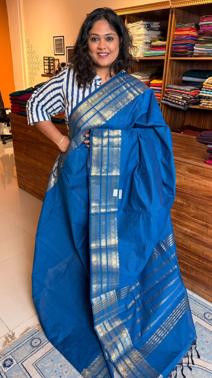 Kanchi Cotton Big Border Saree - 01-10-20-14