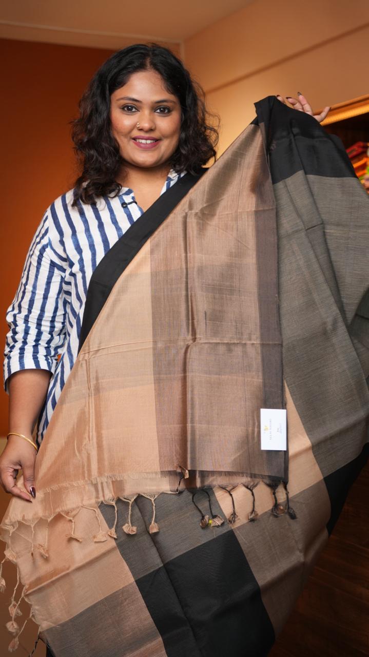 Mangalagiri Plain Dual Shade Saree -15-09D-03-09 (ONYX DRIFT)