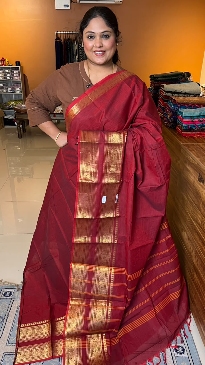 Kanchi Cotton Big Border Saree -01-10-20-26