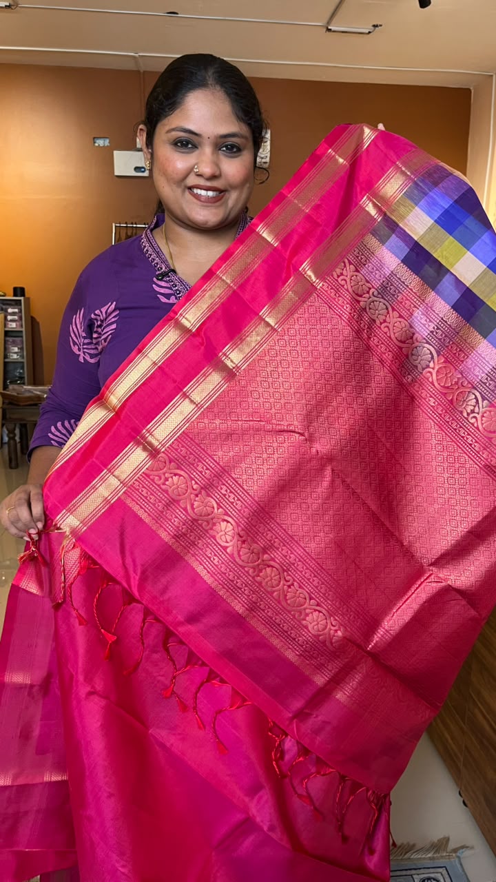 Madras Checks Pure Soft Silk Saree 04-10B-01-01 (LALITHA)
