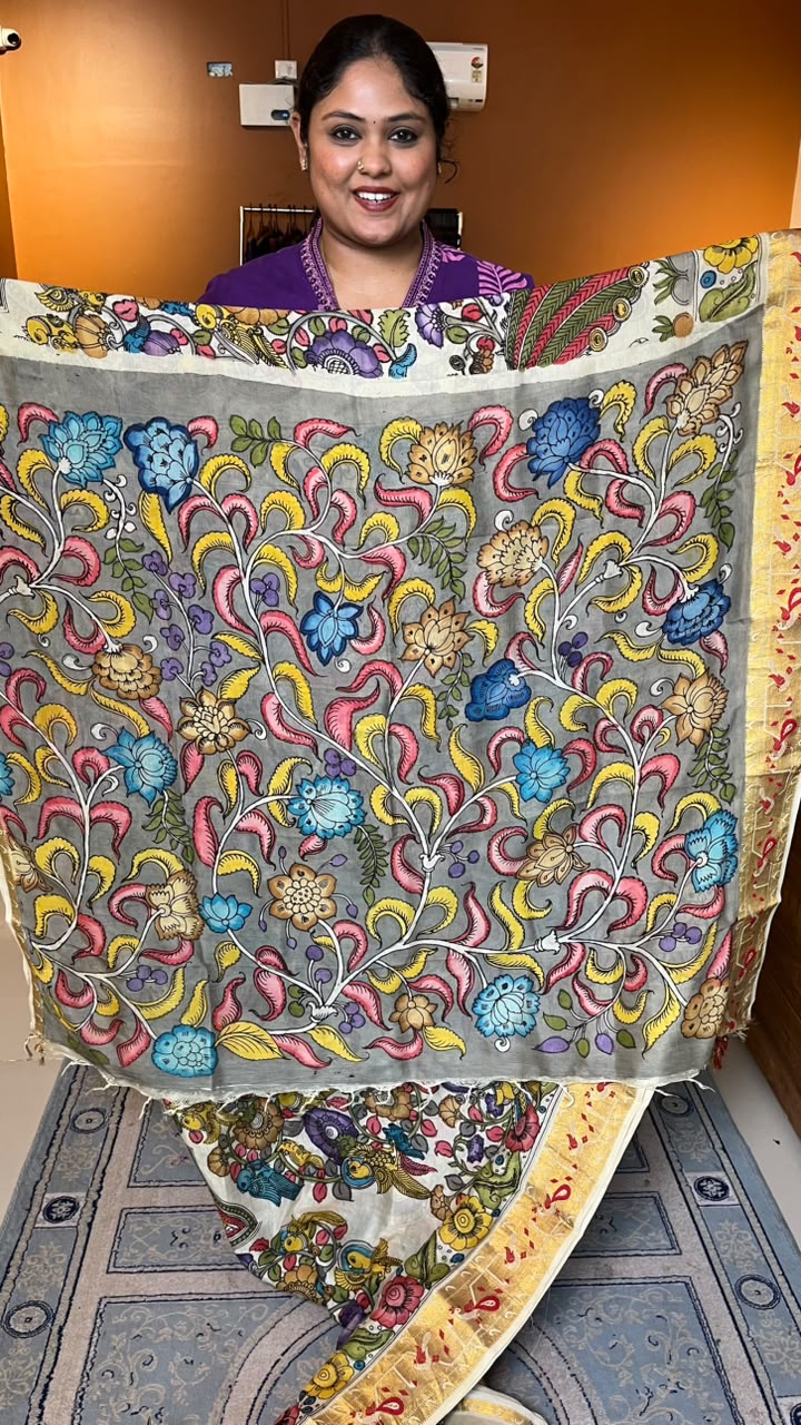 Pen Kalamkari Sarees -02-10-02-01 (The Palanquin)