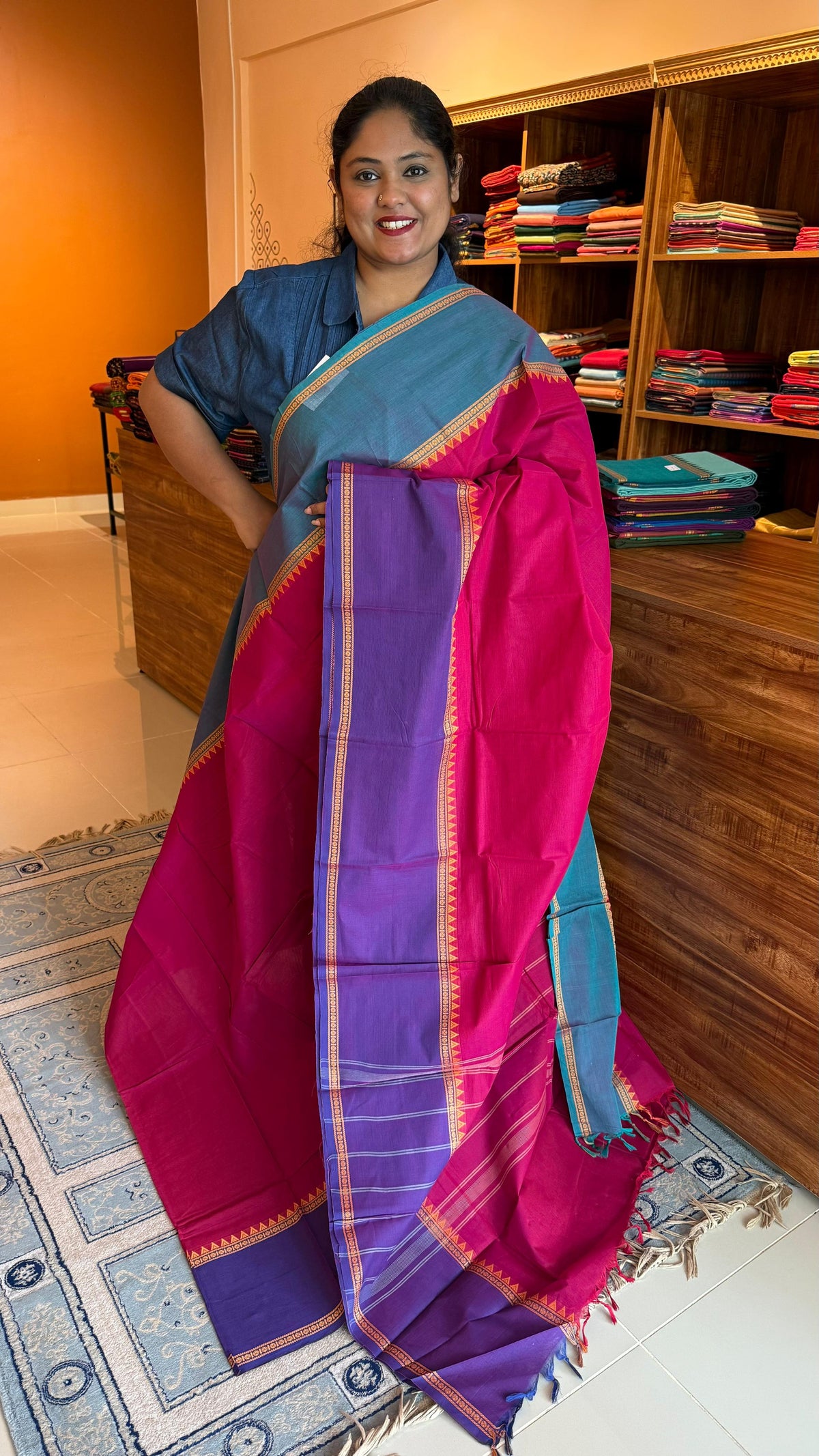 Kanchi Cotton Saree - 01-03-04-PCS-80