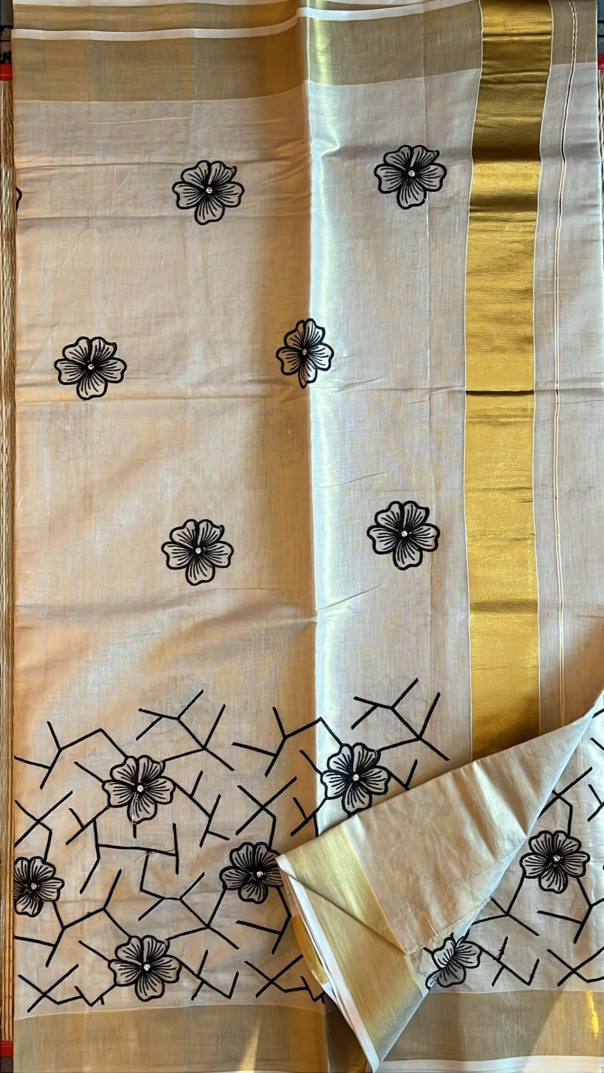Kerala Cotton Sarees Tissue - Onam Collection - 01-08-13-04