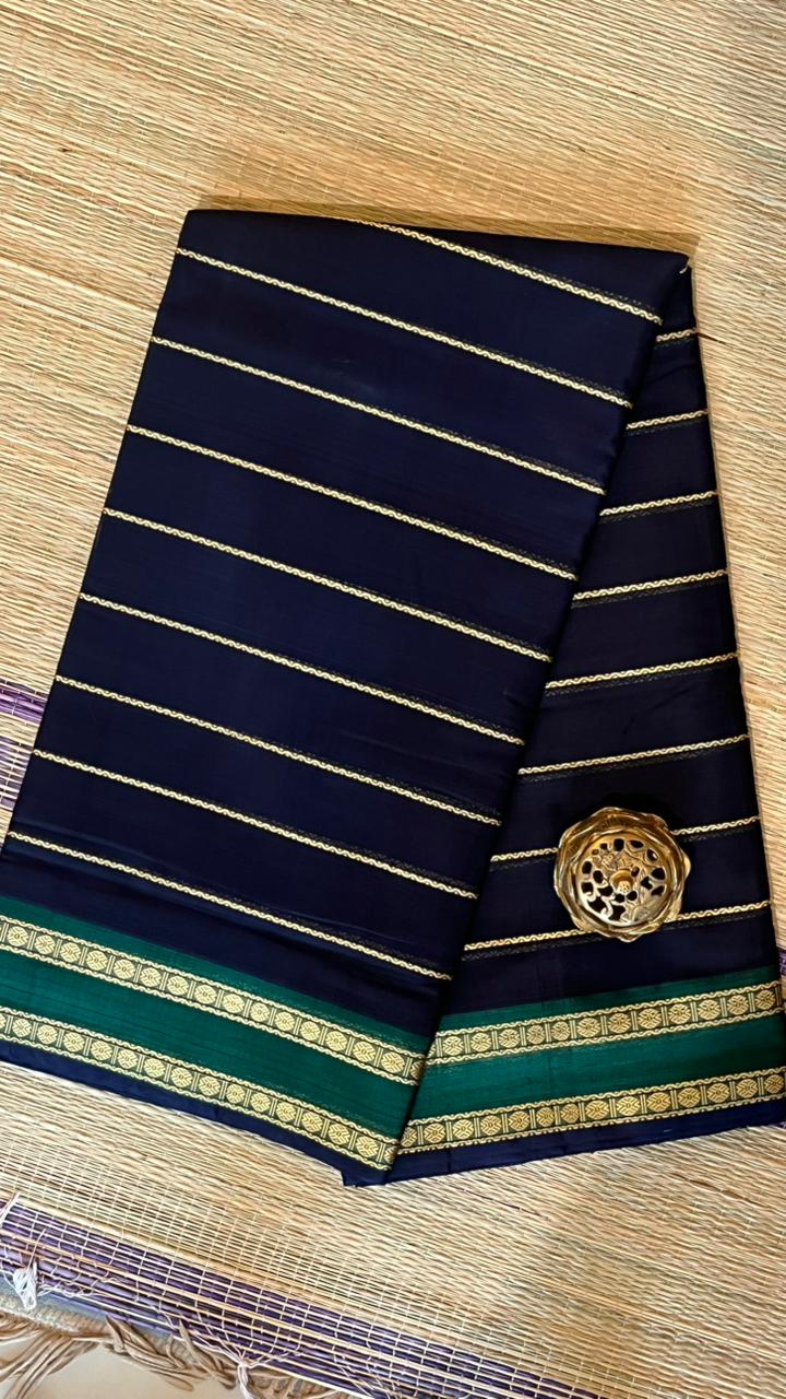 Devendra 10.5 Yards Madisar - 12-09B-15-10.5Y-03 - (Navy Blue)