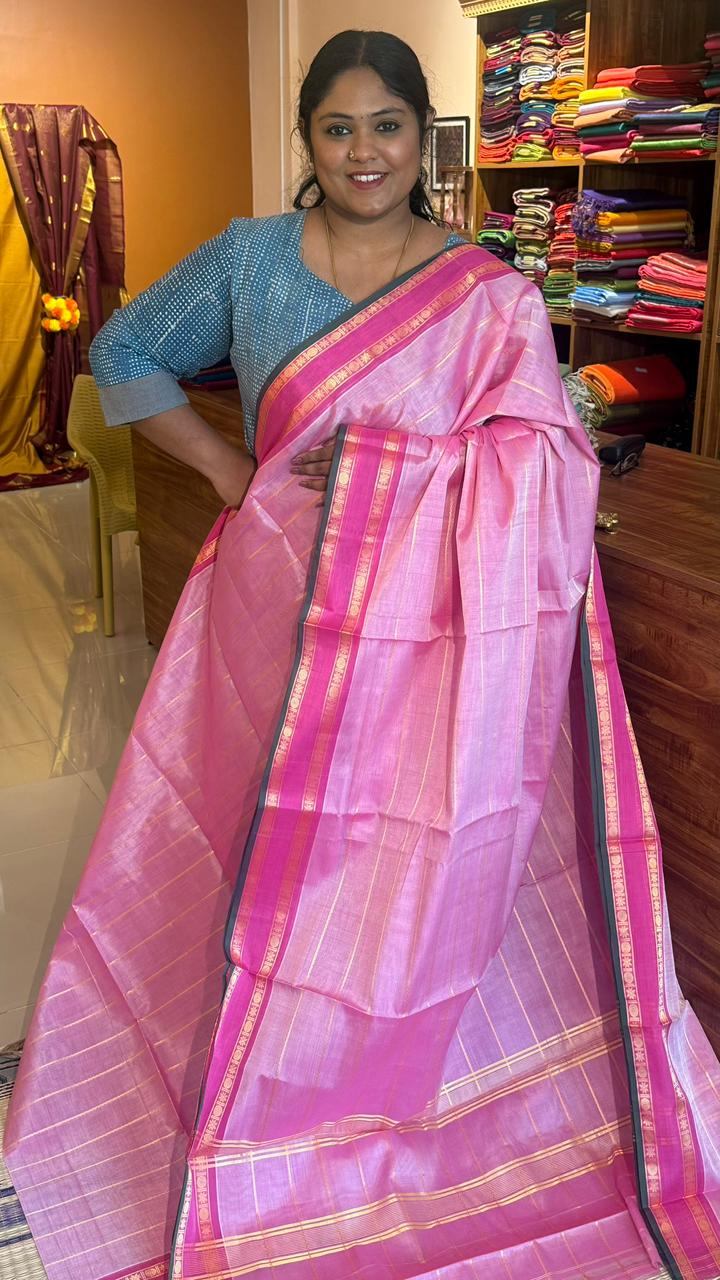Devendra 7 Yards Pink Veldhari saree - 11-09C-01-