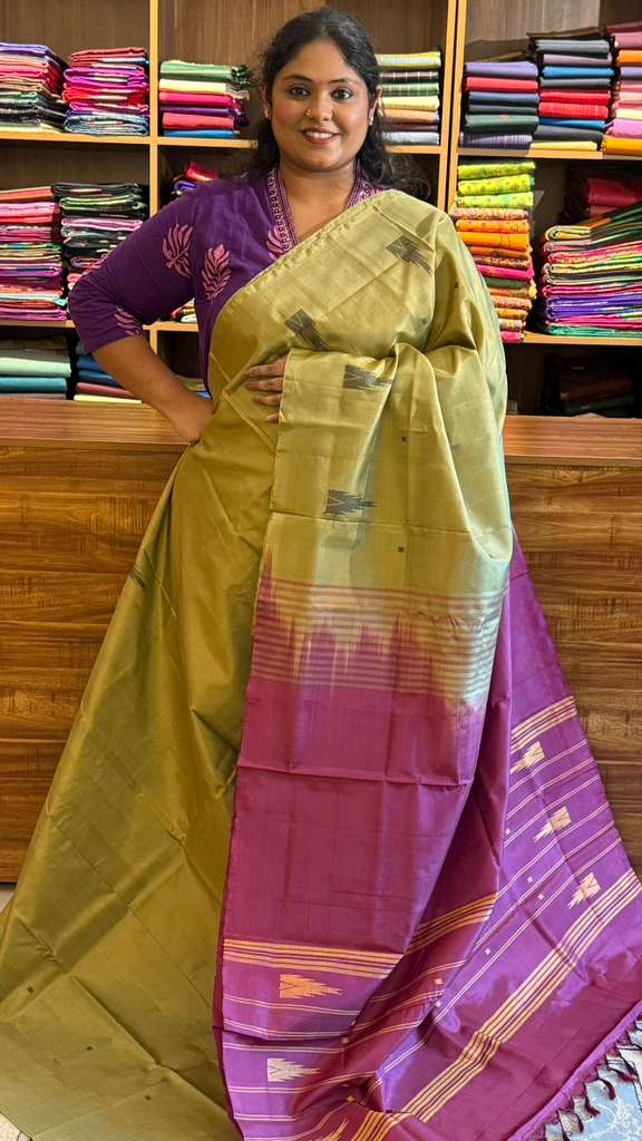 Chinnalampattu 6 Yard Saree - 03-10-01-10(Green)