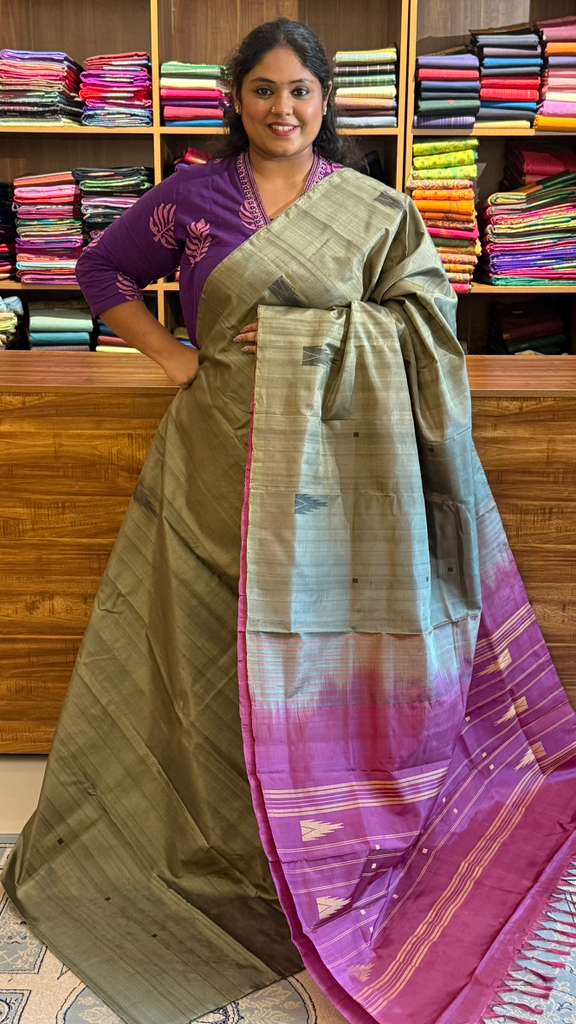 Chinnalampattu 6 Yard Saree - 03-10-01-06 (Grey)