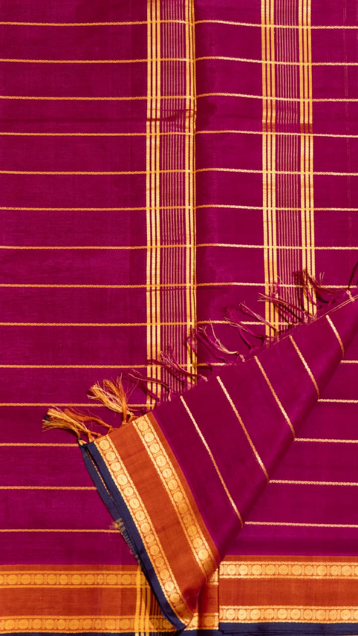 Devendra 6 Yards Saree - 11-11B-04-6Y-02 (Meganta)