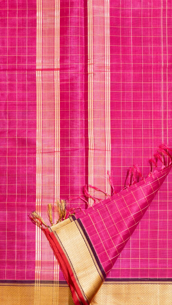 Devendra 7 Yards Saree - 11-11B-06-7Y-01 (Pink)