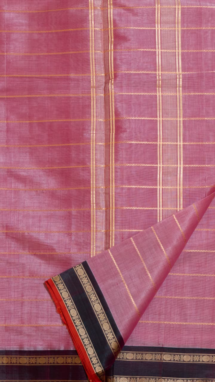 Devendra 6 Yards Saree - 11-11-01-6Y-01 (Onion Pink)