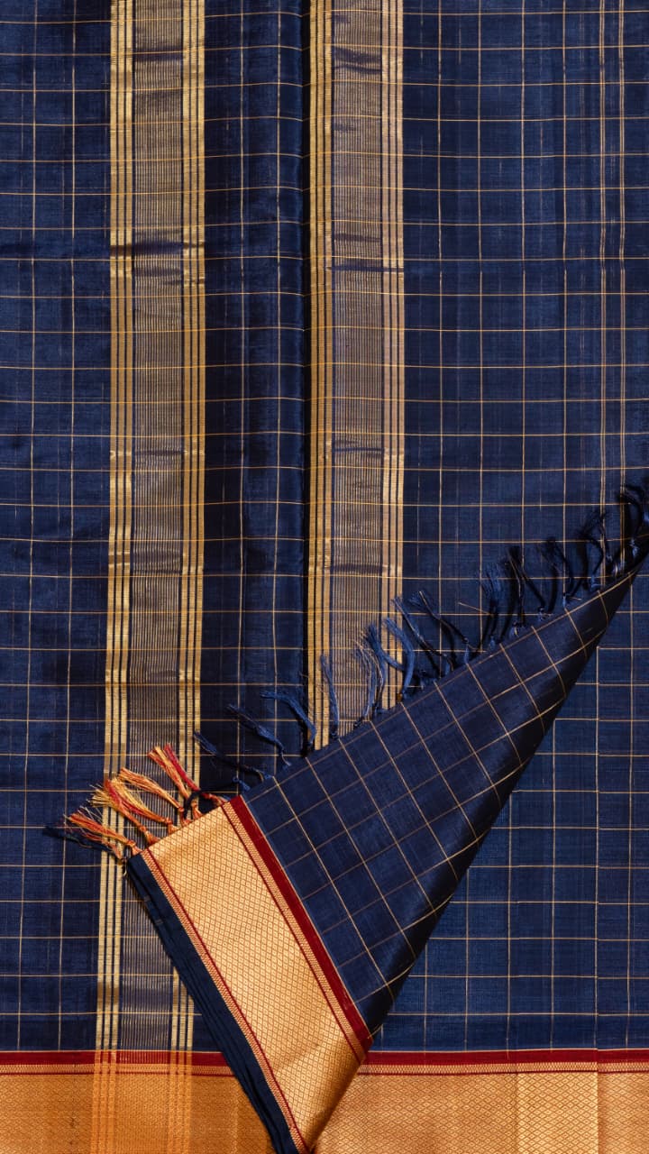 Devendra 7 Yards Saree - 11-11B-06-7Y-03 (Royal Blue)