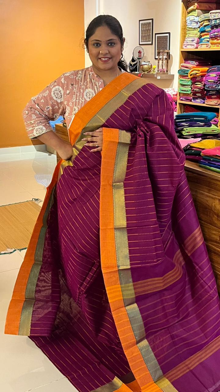 Kanchi Kamakshi Kanchi Cotton Saree - 01-09B-03-30