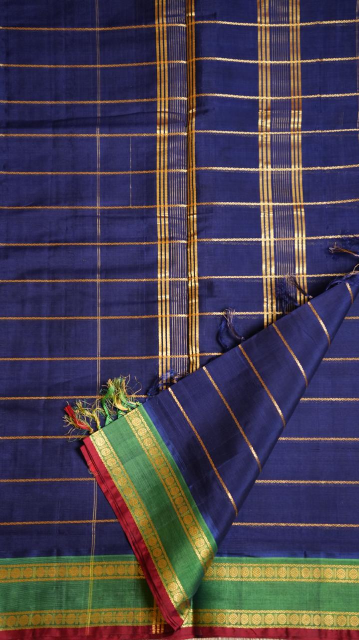 Devendra 7 Yards Saree - 11-12-08-7Y-05 (Royal Blue)