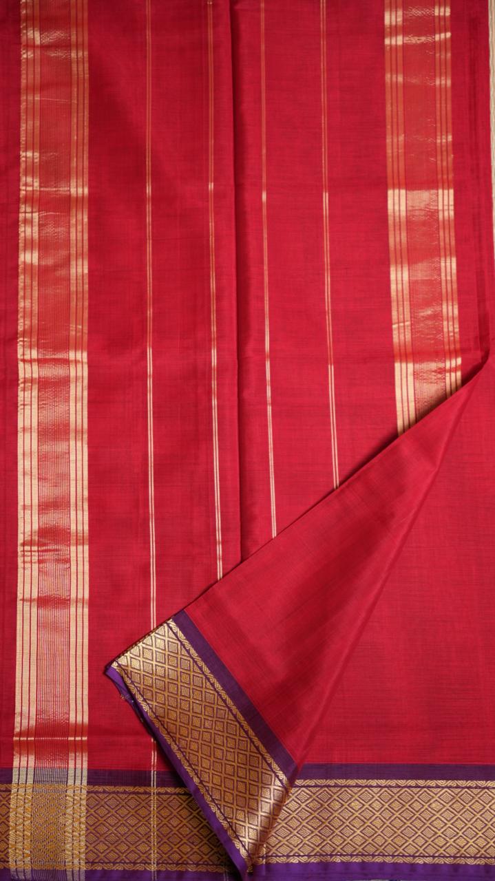 Devendra 6 Yards Saree - 11-12-02-6Y-01 (Red)