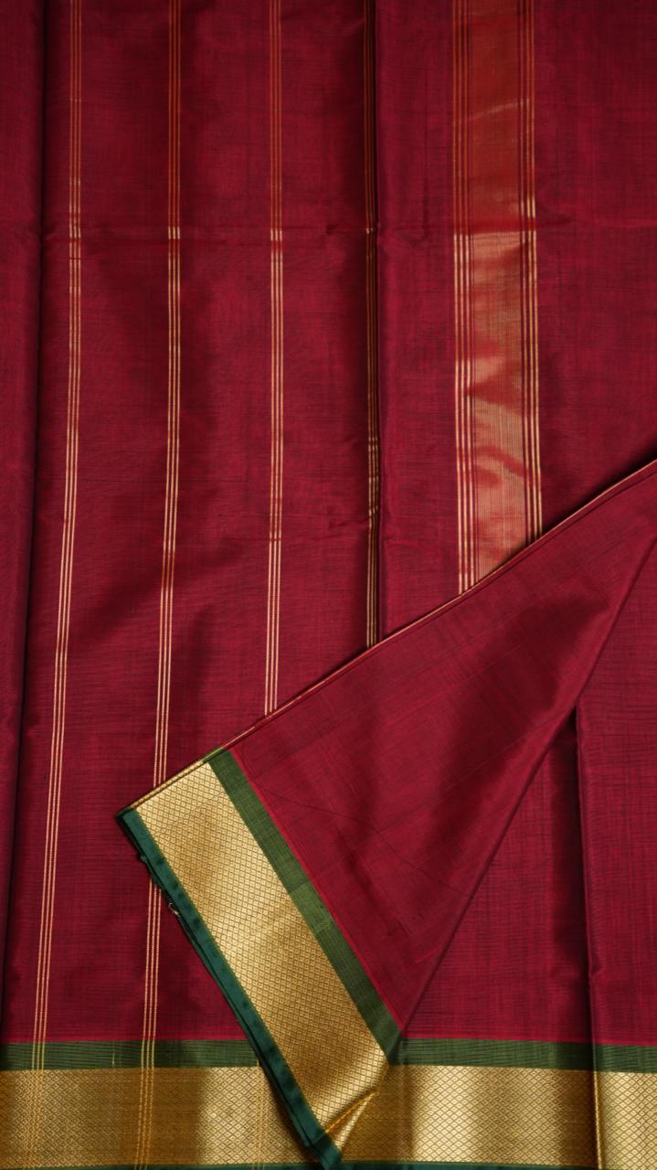 Devendra 6 Yards Saree - 11-12-02-6Y-03 (Red)