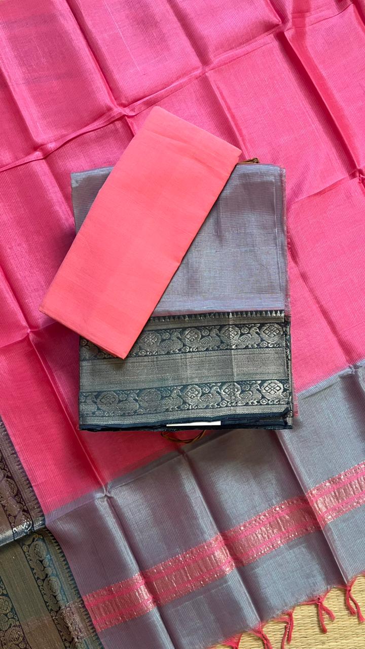 Mangalagiri Kanchi Border Silk Cotton Salwar Sets - 15-01-02-12