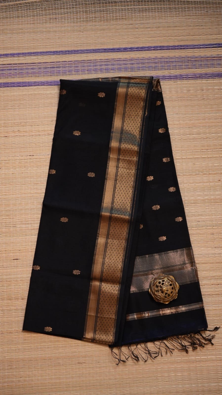 Maheshwari Silk Cotton Saree -05-02B-09-14 (VOLCANIC SAND)