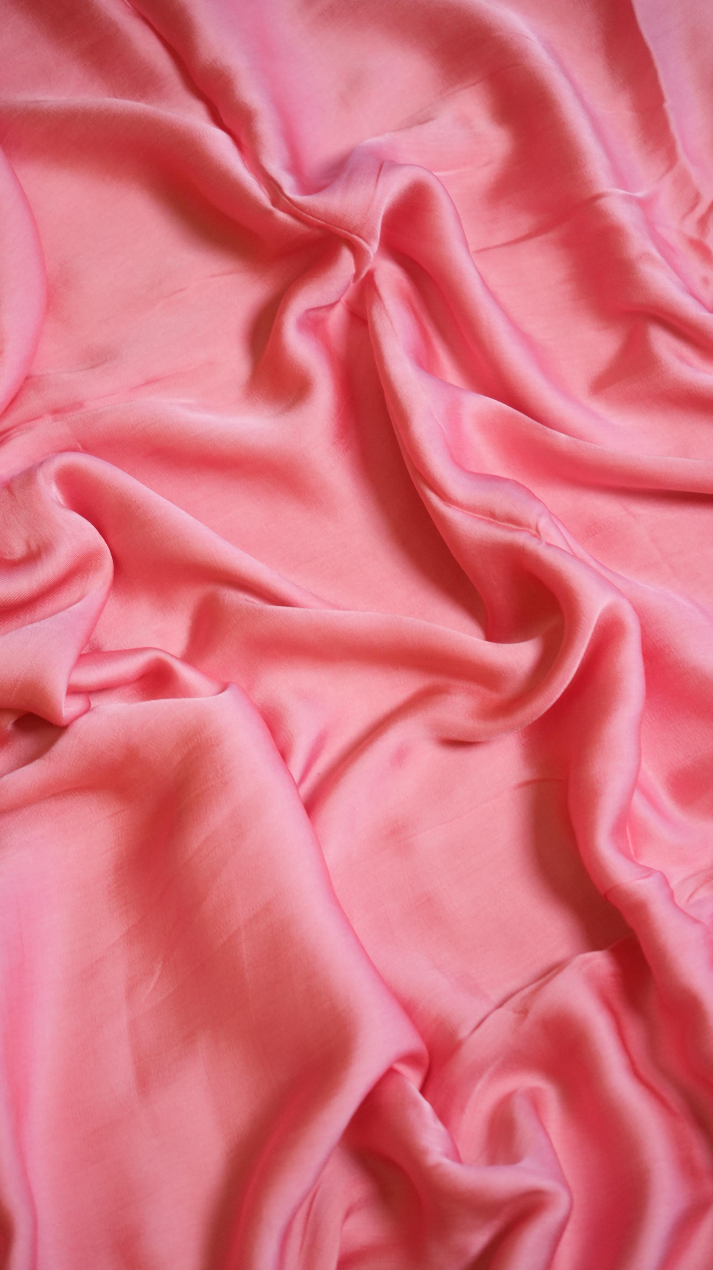 Plain Modal Silk Saree - 46-02B-01-06 (PETAL MUSE)