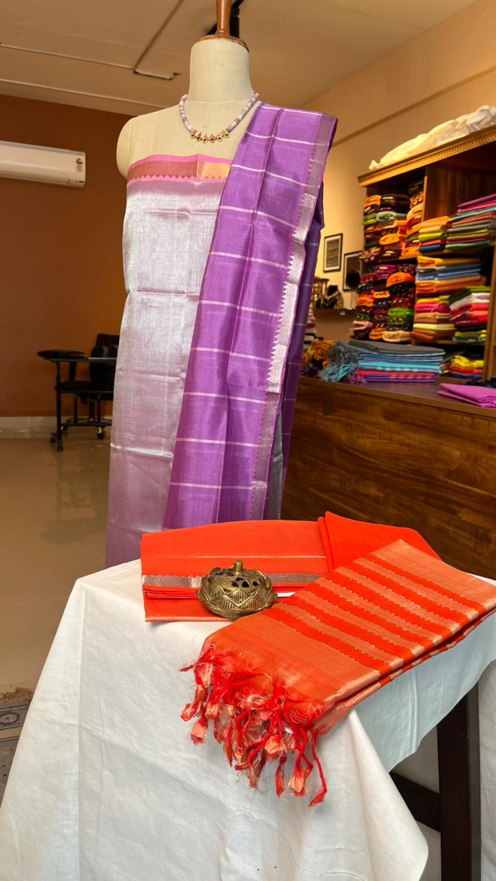 Mangalgiri Silk Cotton Salwar Set - 15-04-04-03 (Laksh)
