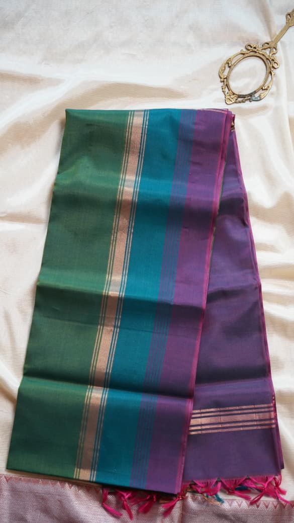 Kora Silk Cotton Saree - 04-04-04-04 (DRUMSTICK RUSH)