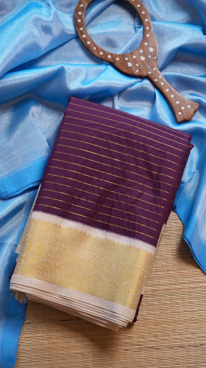 Kanchi Semi Silk Saree - 01-03-16-30 (WINE)
