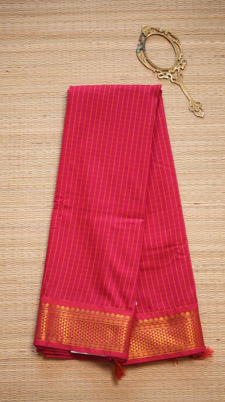 Kanchi Semi Silk Saree -01-03-14-28 (RHODOCHROSITE)