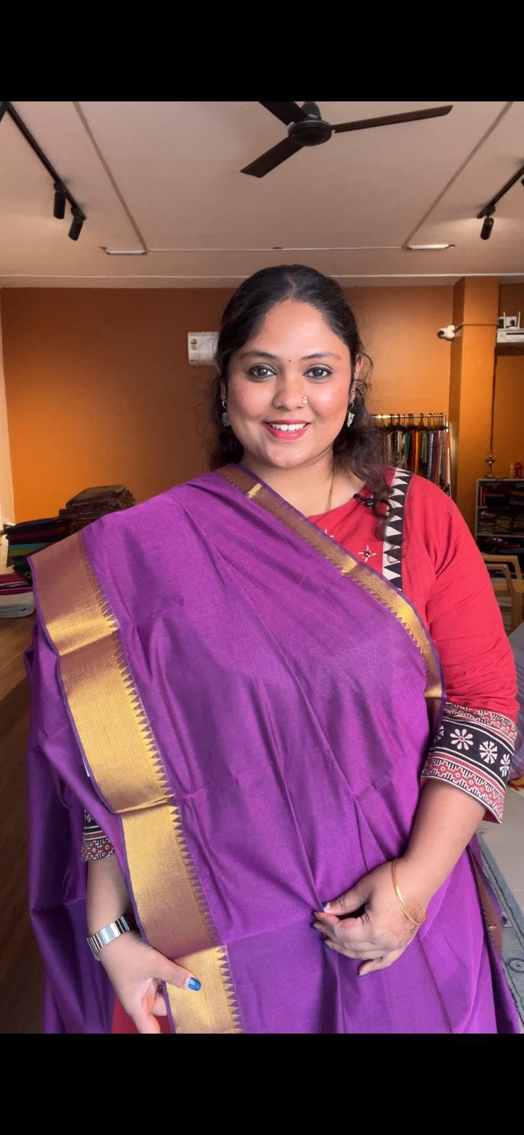 Mangalagiri Pure Cotton Handloom - 15-11-06-03 (RIBENA)