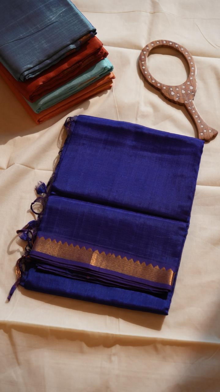 Mangalgiri Silk Cotton Saree - 15-05-02-02 (ROYAL SAPPHIRE)