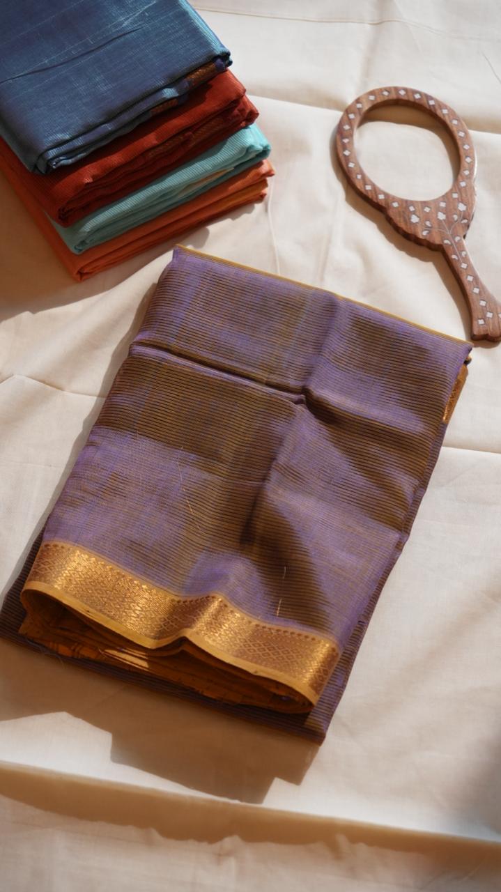 Mangalgiri Silk Cotton Saree - 15-05-02-13 (LAVENDER OUD)